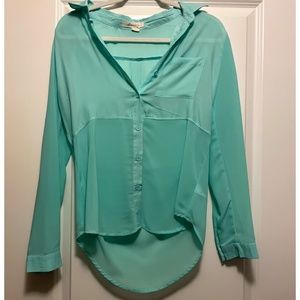 Silky green blouse